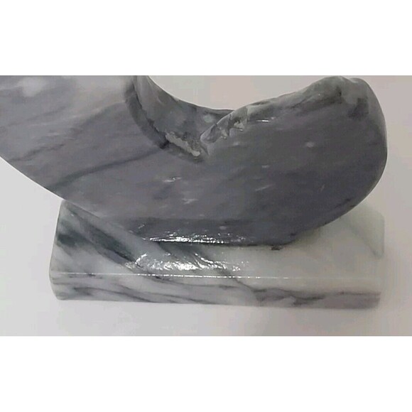 Carved Gray Stone Mother Madonna & Child Figurine Religious Statue W/Base 5.25" - Picture 9 of 9